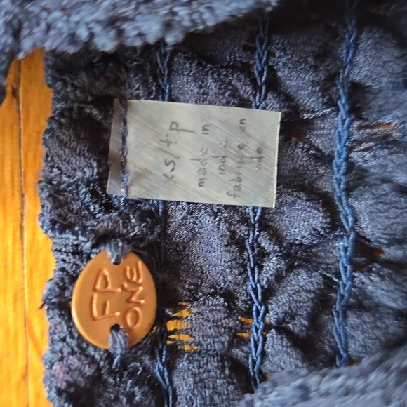 NWT, Free People ONE, Adella Burnout Lace Slip Mini Dress, Navy, XS - Picture 5 of 15